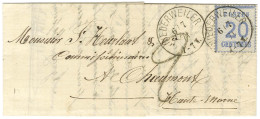 Càd NIEDERWEILER / Alsace N° 6 Sur Lettre Pour Chaumont. Au Recto, Taxe Tampon 2. 1871. - SUP. - Covers & Documents