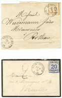Lot De 2 Lettres Affranchies Avec Càd OBER-EHNHEIM. 1871. - TB / SUP. - Lettres & Documents