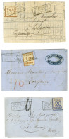 Lot De 3 Lettres Affranchies Avec Càd Encadré SAARBURG. 1871. - TB / SUP. - Briefe U. Dokumente
