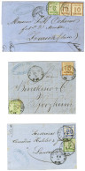 Lot De 3 Lettres Affranchies Avec Càd STRASSBURG. 1871. - TB / SUP. - Cartas & Documentos