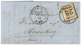 Càd STRASSBURG / Alsace N° 7 Sur Lettre Pour Porrentruy. 1871. - TB / SUP. - Covers & Documents