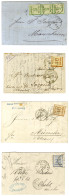 Lot De 4 Lettres Affranchies Avec Càd De Strasbourg. 1871. - TB. - Lettres & Documents