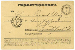 Càd K:PR: FELDPOST-RELAIS / 1 Sur Carte De Correspondance Adressée En Franchise Militaire à Frankfurt. - TB / SUP. - Briefe U. Dokumente