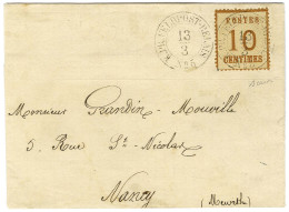 Càd K:PR: FELDPOST-RELAIS / N° 5 (Longuyon) / Alsace N° 5 Sur Lettre Avec Texte Pour Nancy. - TB / SUP. - Covers & Documents