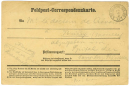 Càd K:PR: FELDPOST-RELAIS / N° 7 (Pont à Mousson) Sur Carte De Correspondance Adressée En Franchise Militaire à Barmberg - Brieven En Documenten