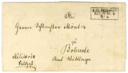 Cachet Encadré K.PR.FELD.POST / RELAIS N° 4 (Longwy) Sur Lettre Avec Texte En Franchise Militaire. 1871. - TB / SUP. - Briefe U. Dokumente