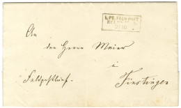 Cachet Encadré K.PR.FELD.POST / RELAIS N° 4 (Longwy) Sur Lettre Avec Texte En Franchise Militaire Pour Finstingen. 1870. - Brieven En Documenten