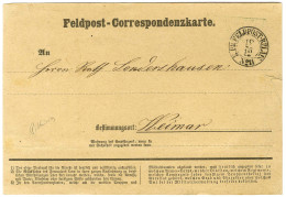 Càd K:PR: FELDPOST-RELAIS / N° 11 (Pithiviers) Sur Carte De Correspondance Adressée En Franchise Militaire à Weimar. - S - Briefe U. Dokumente