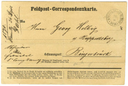 Càd K:PR: FELDPOST-RELAIS / N° 16 (Remilly) Sur Carte De Correspondance Adressée En Franchise Militaire à Bingerbruck. - - Brieven En Documenten