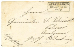 Cachet Encadré K.PR.FELD.POST / RELAIS N° 37 (Château Thierry) Sur Lettre En Franchise Militaire. - TB / SUP. - Covers & Documents