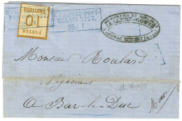 Cachet Encadré Bleu K.PR.FELD.POST / RELAIS N° 37 (Château Thierry) / Alsace N° 5 Sur Lettre Avec Texte Pour Bar Le Duc. - Briefe U. Dokumente