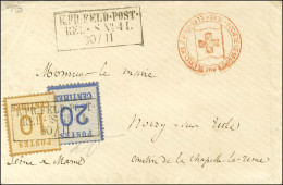 Cachet Encadré K:PR:FELD-POST / RELAIS N° 41 / Als. N° 5 + N° 6 Sur Lettre Pour La Chapelle La Reine, Au Recto Très Rare - Covers & Documents