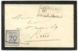 Cachet Encadré K.PR.FELD.POST / RELAIS N° 43 (Saint Germain En Laye) / Alsace N° 6 Sur Lettre Pour Paris. - TB / SUP. - Cartas & Documentos