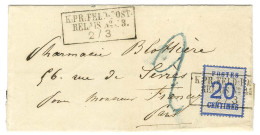 Cachet Encadré K.PR.FELD.POST / RELAIS N° 43 (Saint Germain En Laye) / Alsace N° 6 Sur Lettre Avec Texte Pour Paris. Au  - Cartas & Documentos