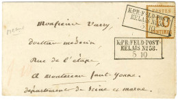 Cachet Encadré K.PR.FELD.POST / RELAIS N° 58 (Meaux) / Alsace N° 5 Sur Lettre Avec Texte Pour Montereau. - SUP. - Briefe U. Dokumente