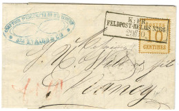 Cachet Encadré K:PR / FELDPOST RELAIS N° 66 (Mirecourt) / Alsace N° 5 Sur Lettre Avec Texte Pour Nancy. - SUP. - Briefe U. Dokumente