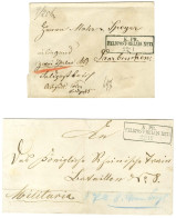 Lot De 2 Lettres Avec Cachet Encadré K:PR / FELDPOST RELAIS N° 71 (Rouen) Adressées En Franchise Militaire. - TB / SUP. - Brieven En Documenten