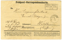 Cachet Encadré FELD-POST / RELAIS N° 87 (la Fere) Sur Carte De Correspondance Adressée En Franchise Militaire à Waldheim - Briefe U. Dokumente