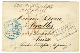 Cachet Encadré FELD-POST / RELAIS N° 94 (Blois) Sur Lettre Adressée En Franchise Militaire à Corcelles (Suisse). Au Rect - Cartas & Documentos