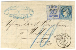 Cachet Encadrée MIRECOURT / Alsace N° 6 + GC 2370 / France N° 37 Càd T 17 MIRECOURT (82) 27 JUIN 71 Sur Lettre Pour Mulh - Covers & Documents