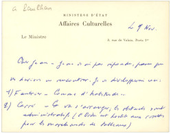 MALRAUX André (1901-1976), écrivain Et Homme Politique. - Other & Unclassified