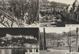 CM 25 . Monaco . 4 Cartes Monte-Carlo . Pub Pommade, Suspension De Placenta . 1955 . - Lettres & Documents