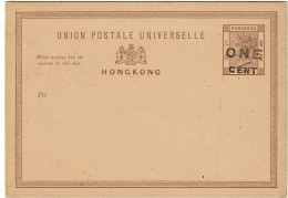 REF CTN89/5 - HONG KONG EP CP 1c NEUF CHARNIERE AU VERSO - Brieven En Documenten