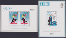 F-EX46652 BELIZE MNH 1980 WINTER OLYMPIC GAMES WINTER LAKE PLACID & MOCOW. - Invierno 1980: Lake Placid
