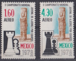 F-EX48228 MEXICO MNH 1978 WORLD YOUTH CHAMPIONSHIP OF CHESS AJEDREZ ARCHEOLOGY.  - Echecs