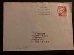 LETTRE Por Alain CORNAILLE Consulat De FRANCE En ALLEMAGNE TP 12F OBL.MEC.6 11 86 LUXEMBOURG 1 - Covers & Documents