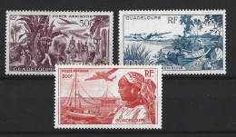 !!! GUADELOUPE, TIMBRES DE POSTE AÉRIENNE NUMÉROS 13/15, NEUFS, SANS CHARNIÈRES - Posta Aerea