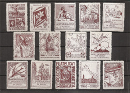 Expositions Philatéliques - Gracia -1954 ( Lot De 14 Vignettes Privées XXX -MNH - D'Espagne ) - Esposizioni Filateliche