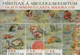 2019 Faroe Magnus Carta Maps Sea Monsters Souvenir Sheet MNH @ BELOW FACE VALUE - Féroé (Iles)