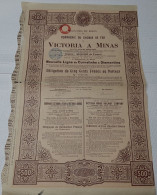 Cie De Chemin De Fer De Victoria A Minas - S.A. Brésilienne Ligne De Curralinho à Diamantina - Obligation De 500 Frs. - Railway & Tramway