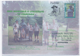 SC 13 - 12c ROMANIA, Scout - Stationery Cover - 2001 - Covers & Documents