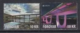 2018 Faroe Islands Bridges Europa Complete Set Of 2 MNH @ BELOW FACE VALUE - Féroé (Iles)