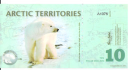 ARCTIC TERRITORIES 10 POLAR DOLLARS 2010 Polymer UNC - Altri – America