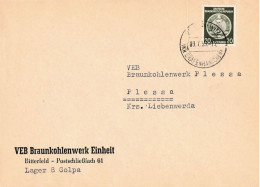 DDR Brief ZKD Dienst EF VEB Braunkohlenwerk Einheit Bitterfeld 1959 - Covers & Documents