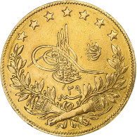 Empire Ottoman, Abdul Hamid II, 100 Kurush, AH 1293-29/1905, Constantinople, Or - Turquie