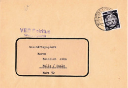 DDR Brief ZKD Dienst EF VEB Spiritus Wittenberg 1956 - Covers & Documents