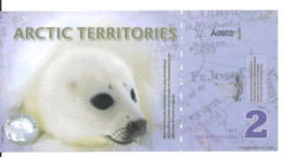 ARCTIC TERRITORIES 2 POLAR DOLLARS 2010 Polymer UNC - Otros – América