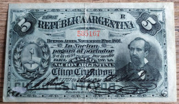 P#209 - 5 Centavos Argentina 1891 (VF) - Argentina