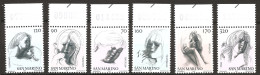 Saint-Marin 1977 N° 935 / 40 ** Vertus Civiles, Emilio Greco, Fermeté, Prudence, Alcoolisme, Serpent, Foi, Altruisme - Nuevos