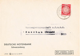 DDR Brief ZKD Dienst EF Deutsche Notenbank Schwarzenberg 1955 - Covers & Documents