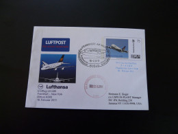 Plusbrief Lettre Premier Vol First Flight Cover Frankfurt New York Airbus A380 Lufthansa 2011 - Privatumschläge - Gebraucht