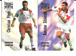 CV34 - CARTES PANINI PREMIUM 1995 - LILLE LOSC - CHRISTIAN PEREZ - ANTOINE SIBERSKI - Trading Cards