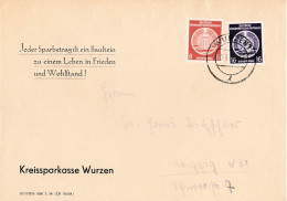 DDR Brief ZKD Dienst MIF Kreissparkasse Wurzen 1954 - Storia Postale