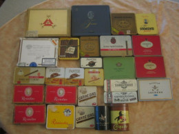 Boites Vides De Cigares Et Cigarettes Anciennes : Lot De 28 Pièces - Empty Tobacco Boxes