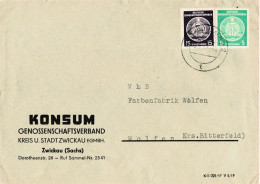 DDR Brief ZKD Dienst MIF KONSUM Zwickau 1957 - Covers & Documents