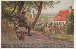 ART - Peinture - Lied Ansichtskarte - Hey, Paul, Soldatenliederkarte - Was Nützet Mir Ein Schön - Carte Postale Ancienne - Peintures & Tableaux